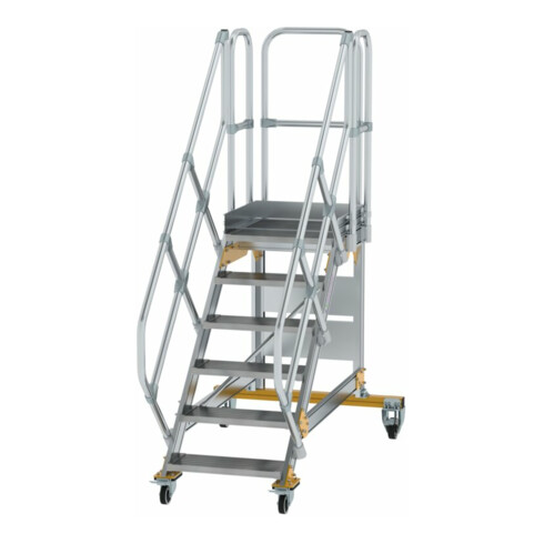 MUNK Günzburger Steigtechnik Aluminium-Plattformtreppe fahrbar 45° 6 Stufen