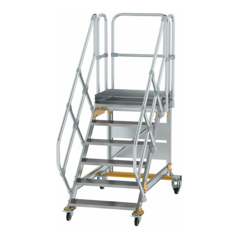 MUNK Günzburger Steigtechnik Aluminium-Plattformtreppe fahrbar 45° 6 Stufen