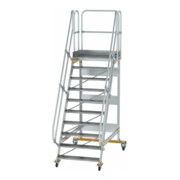 MUNK Günzburger Steigtechnik Aluminium-Plattformtreppe fahrbar 60° 10 Stufen