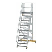 MUNK Günzburger Steigtechnik Aluminium-Plattformtreppe fahrbar 60° 14 Stufen