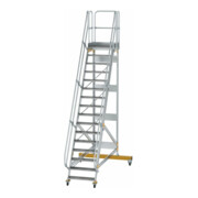 MUNK Aluminium-Plattformtreppe fahrbar 60° 16 Stufen