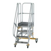 MUNK Günzburger Steigtechnik Aluminium-Plattformtreppe fahrbar 60° 4 Stufen