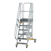 MUNK Günzburger Steigtechnik Aluminium-Plattformtreppe fahrbar 60° 6 Stufen