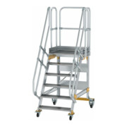 MUNK Günzburger Steigtechnik Aluminium-Plattformtreppe fahrbar 60° 6 Stufen