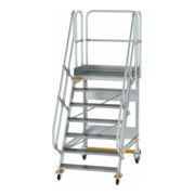 MUNK Günzburger Steigtechnik Aluminium-Plattformtreppe fahrbar 60° 7 Stufen