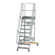 MUNK Günzburger Steigtechnik Aluminium-Plattformtreppe fahrbar 60° 9 Stufen