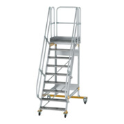 MUNK Günzburger Steigtechnik Aluminium-Plattformtreppe fahrbar 60° 9 Stufen