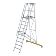 MUNK Aluminium-Podestleiter fahrbar, klappbar