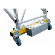 MUNK Aluminium-Podestleiter fahrbar, klappbar mit schmaler Quertraverse-4