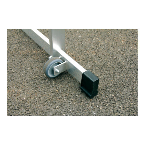 MUNK Aluminium-Podesttreppe einseitig begehbar fahrbar 6 Stufen