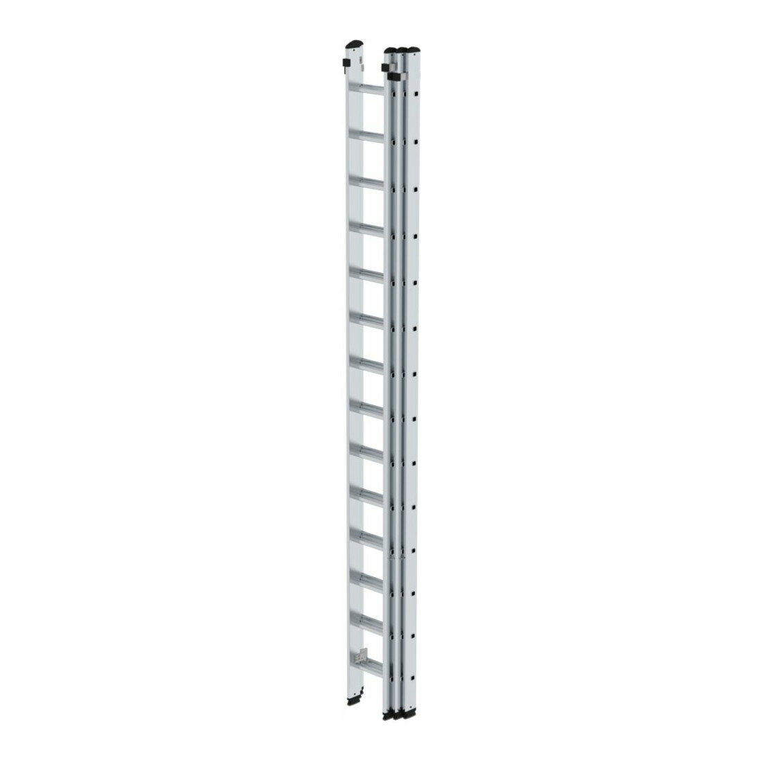 MUNK Günzburger Steigtechnik Aluminium-Schhiebeleiter 3-teilig 3 x 14 Sprossen