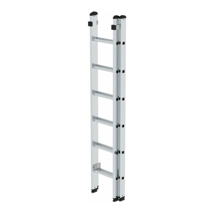 MUNK Günzburger Steigtechnik Aluminium-Schiebeleiter 2-teilig 2 x 6 Sprossen