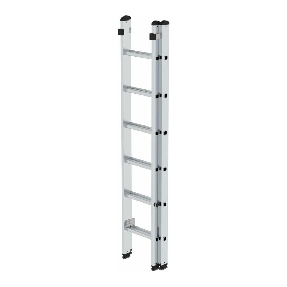 MUNK Günzburger Steigtechnik Aluminium-Schiebeleiter 2-teilig 2 x 6 Sprossen