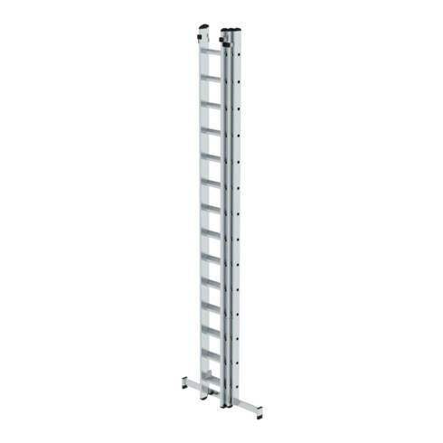 MUNK Günzburger Steigtechnik Aluminium-Schiebeleiter 3-teilig nivello®-Traverse 3 x 14 Sprossen