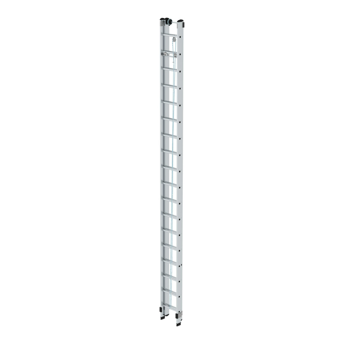 MUNK Günzburger Steigtechnik Aluminium-Seilzugleiter 2-teilig 2 x 18 Sprossen