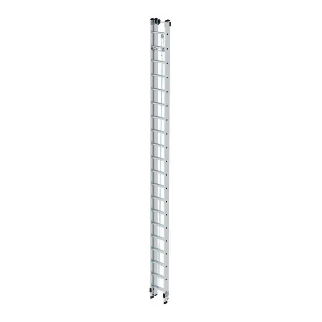 MUNK Günzburger Steigtechnik Aluminium-Seilzugleiter 2-teilig 2 x 20 Sprossen