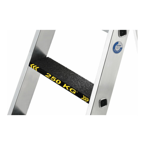 MUNK Günzburger Steigtechnik Aluminium -Stehleiter 250kg einseitig clip-step R13 6 St.