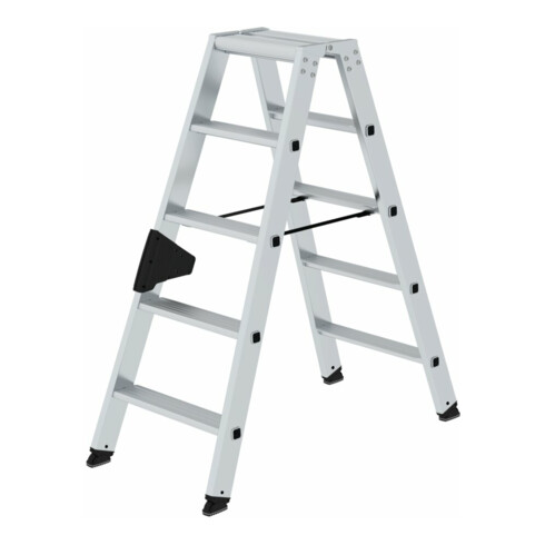 MUNK Aluminium-Stehleiter beidseitig begehbar 2 x 5 Stufen