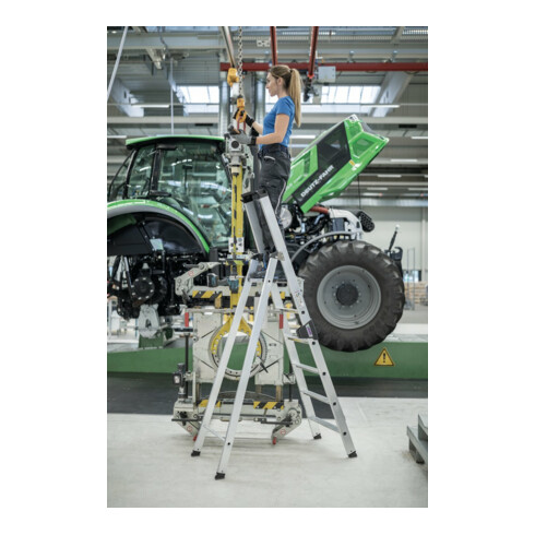 MUNK Aluminium-Stehleiter einseitig begehbar 1 x 4 Stufen