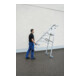 MUNK Aluminium-Stehleiter einseitig begehbar Rollen und Griff 6 Stufen-3