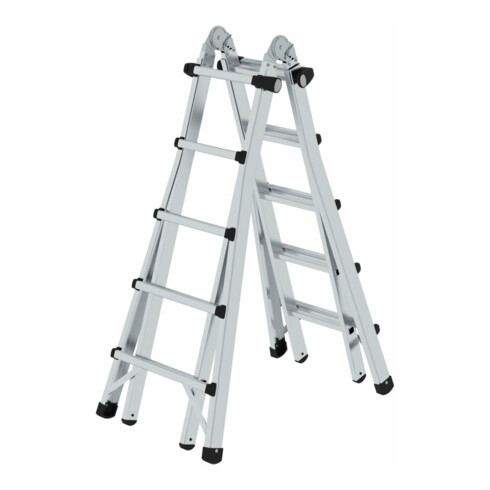 MUNK Aluminium-Teleskopleiter 4-teilig 4 x 5 Sprossen