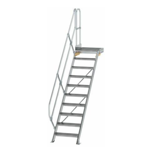 MUNK Aluminium-Treppe Plattform 45° 10 Stufen