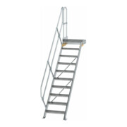 MUNK Aluminium-Treppe Plattform 45° 10 Stufen