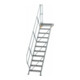 MUNK Aluminium-Treppe Plattform 45° 11 Stufen-1