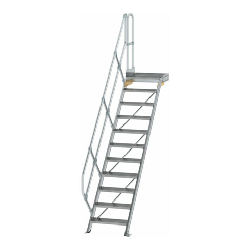 MUNK Aluminium-Treppe Plattform 45° 11 Stufen