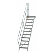 MUNK Aluminium-Treppe Plattform 45° 11 Stufen