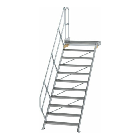 MUNK Aluminium-Treppe Plattform 45° 11 Stufen