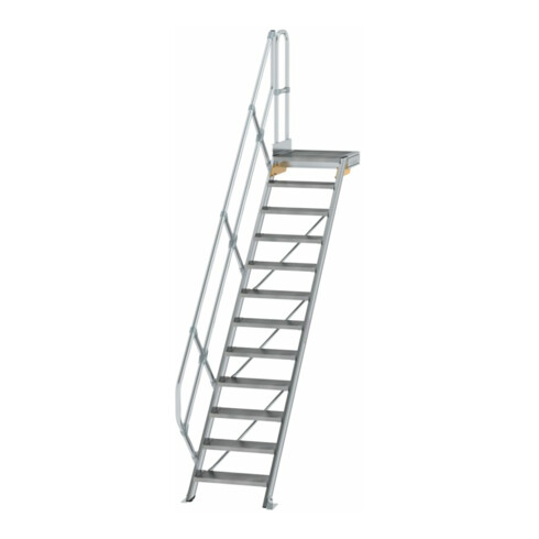 MUNK Aluminium-Treppe Plattform 45° 12 Stufen