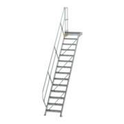 MUNK Aluminium-Treppe Plattform 45° 14 Stufen