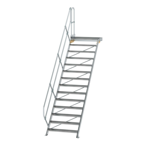 MUNK Aluminium-Treppe Plattform 45° 14 Stufen