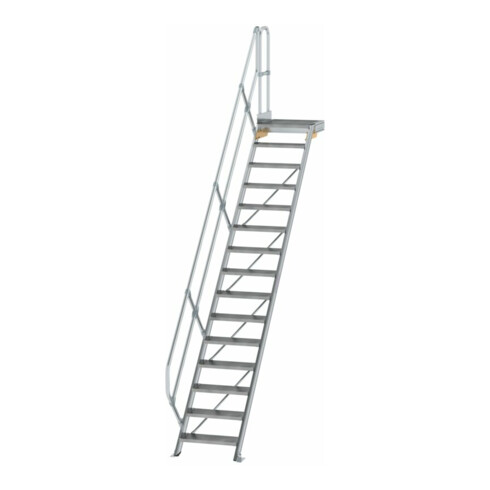 MUNK Aluminium-Treppe Plattform 45° 15 Stufen