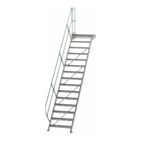 MUNK Aluminium-Treppe Plattform 45° 15 Stufen