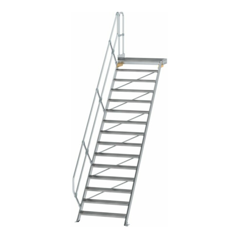 MUNK Aluminium-Treppe Plattform 45° 15 Stufen