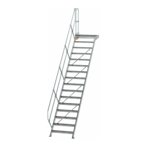 MUNK Aluminium-Treppe Plattform 45° 16 Stufen
