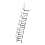 MUNK Aluminium-Treppe Plattform 45° 17 Stufen