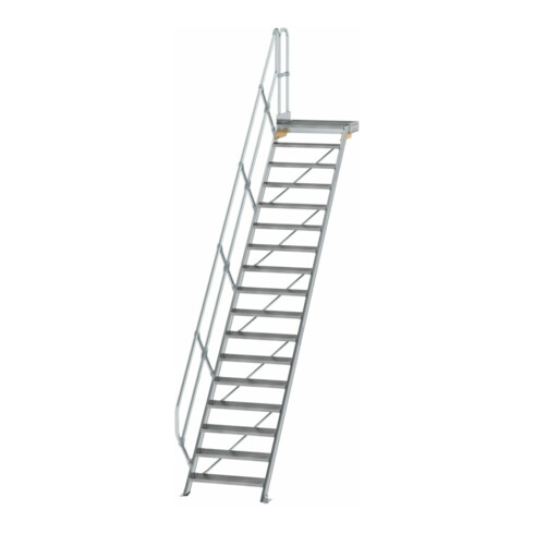 MUNK Aluminium-Treppe Plattform 45° 17 Stufen