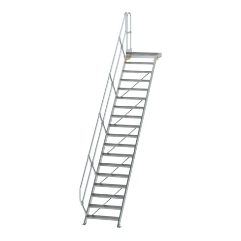 MUNK Aluminium-Treppe Plattform 45° 18 Stufen