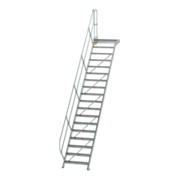 MUNK Aluminium-Treppe Plattform 45° 18 Stufen