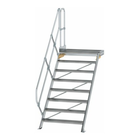 MUNK Aluminium-Treppe Plattform 45° 8 Stufen