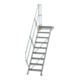 MUNK Günzburger Steigtechnik Aluminium-Treppe Plattform 45° 9 Stufen-1