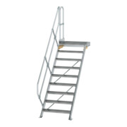 MUNK Aluminium-Treppe Plattform 45° 9 Stufen