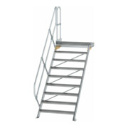 MUNK Aluminium-Treppe Plattform 45° 9 Stufen