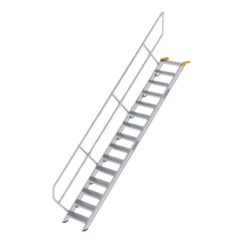 MUNK Günzburger Steigtechnik Aluminium-Treppe Stufen 45° 15 Stufen