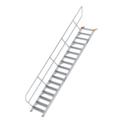 MUNK Günzburger Steigtechnik Aluminium-Treppe Stufen 45° 17 Stufen