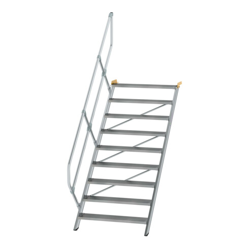 MUNK Günzburger Steigtechnik Aluminium-Treppe Stufen 45° 9 Stufen