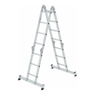 MUNK Aluminium-Vielzweckleiter vierteilig mit nivello ® -Traverse